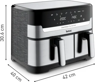 Tefal Dual Easy Fry & Grill EY905D Heteluchtfriteuse XXL RVS