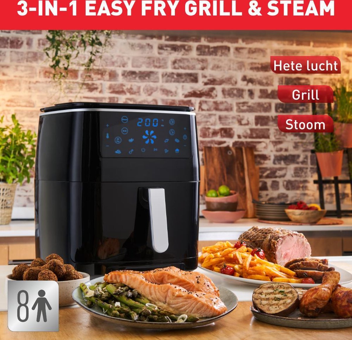 Tefal Easy Fry Grill & Steam FW2018 Airfryer 6,5L