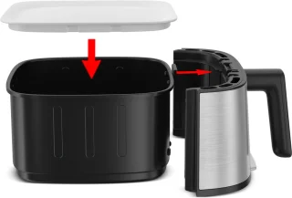 Tefal Easy Fry Silence Deluxe EY552D Airfryer XL 5L