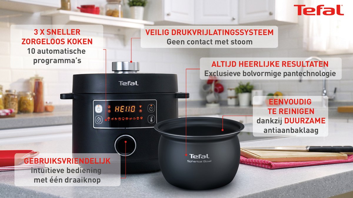 Tefal Turbo Cuisine CY7548 Multicooker Zwart