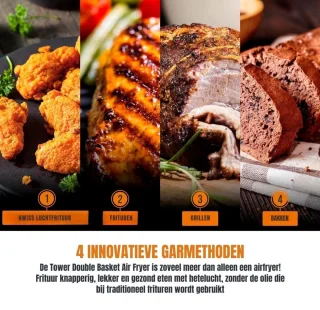 Thuys Dubbele Airfryer 11 L Zwart