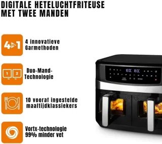 Thuys Dubbele Airfryer 11 L Zwart