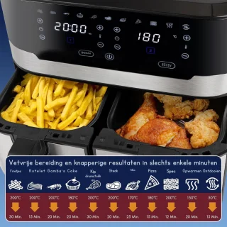 Thuys PC-FR1242H XXL Friteuse 9L Dubbel Kamer