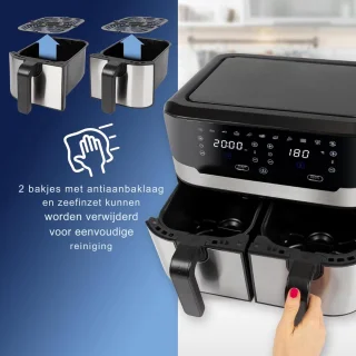 Thuys PC-FR1242H XXL Friteuse 9L Dubbel Kamer
