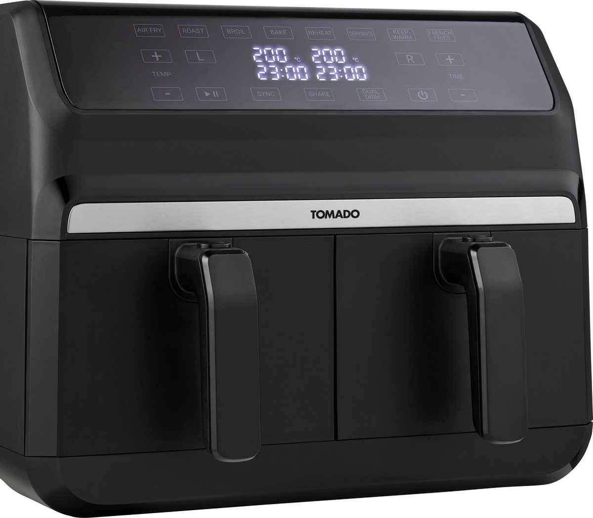 Tomado TAF8001B Dubbele Airfryer Zwart 2x4L