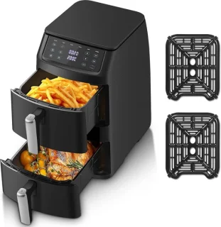 TopStrong Heteluchtfriteuse 2 kamers 11 liter verticaal