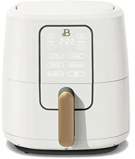 Touchscreen airfryer met witte glazuur