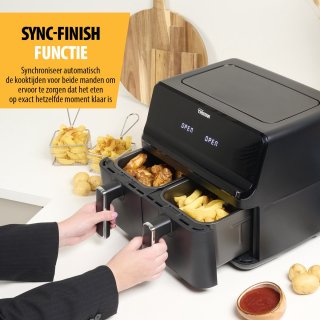 Tristar Airfryer XXL FR-9026 Digitale Dubbele Heteluchtfriteuse Zwart