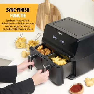 Tristar Airfryer XXL FR-9026 Digitale Dubbele Heteluchtfriteuse Zwart
