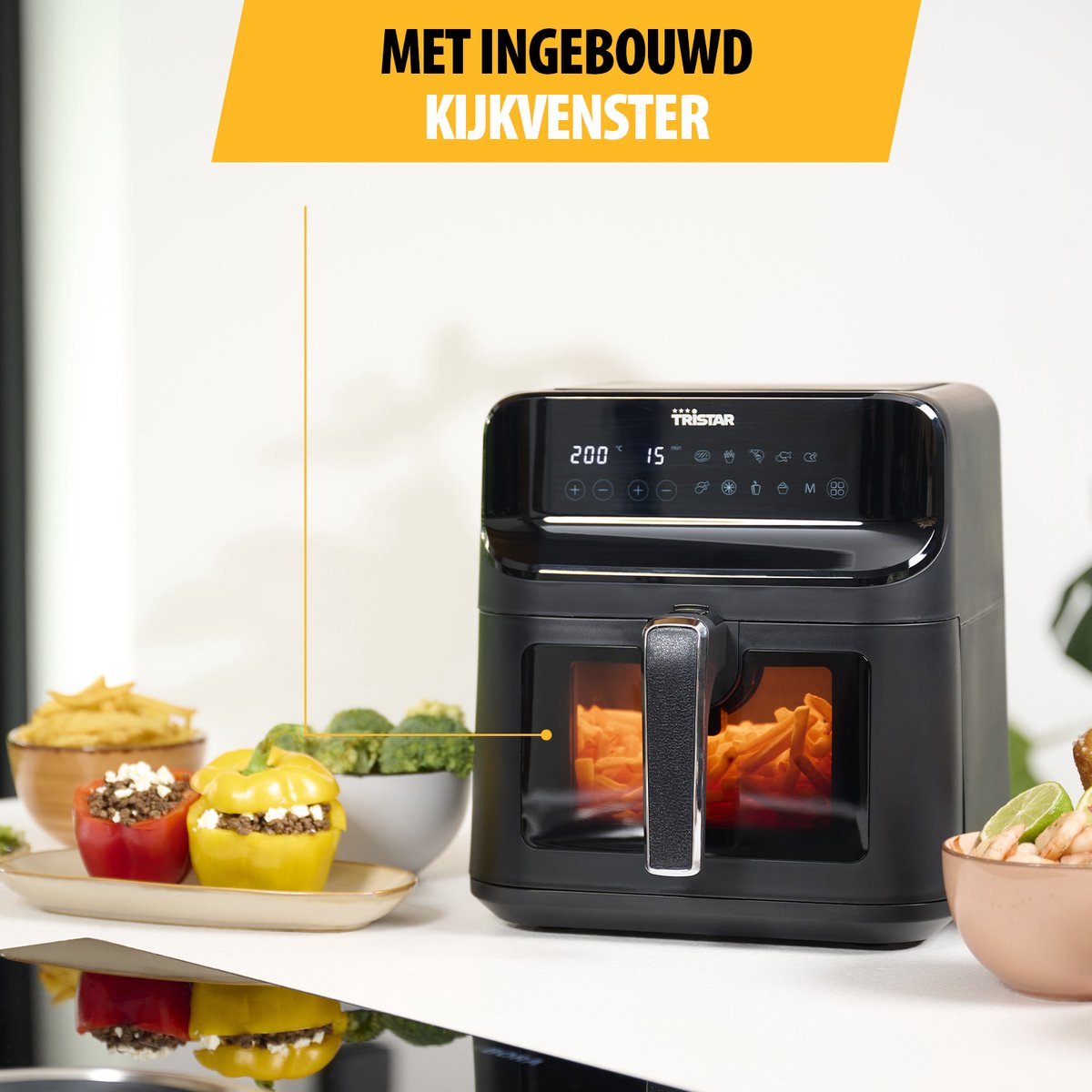 Tristar Airfryer XXL FR-9037 - Digitale Heteluchtfriteuse 6,2L Zwart