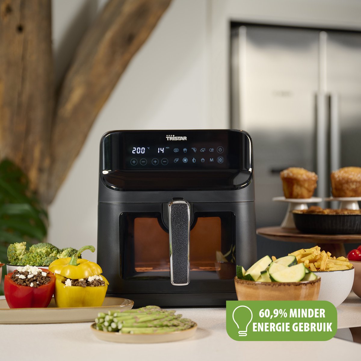 Tristar Airfryer XXL FR-9037 - Digitale Heteluchtfriteuse 6,2L Zwart