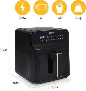 Tristar Airfryer XXL FR-9037 - Digitale Heteluchtfriteuse 6,2L Zwart