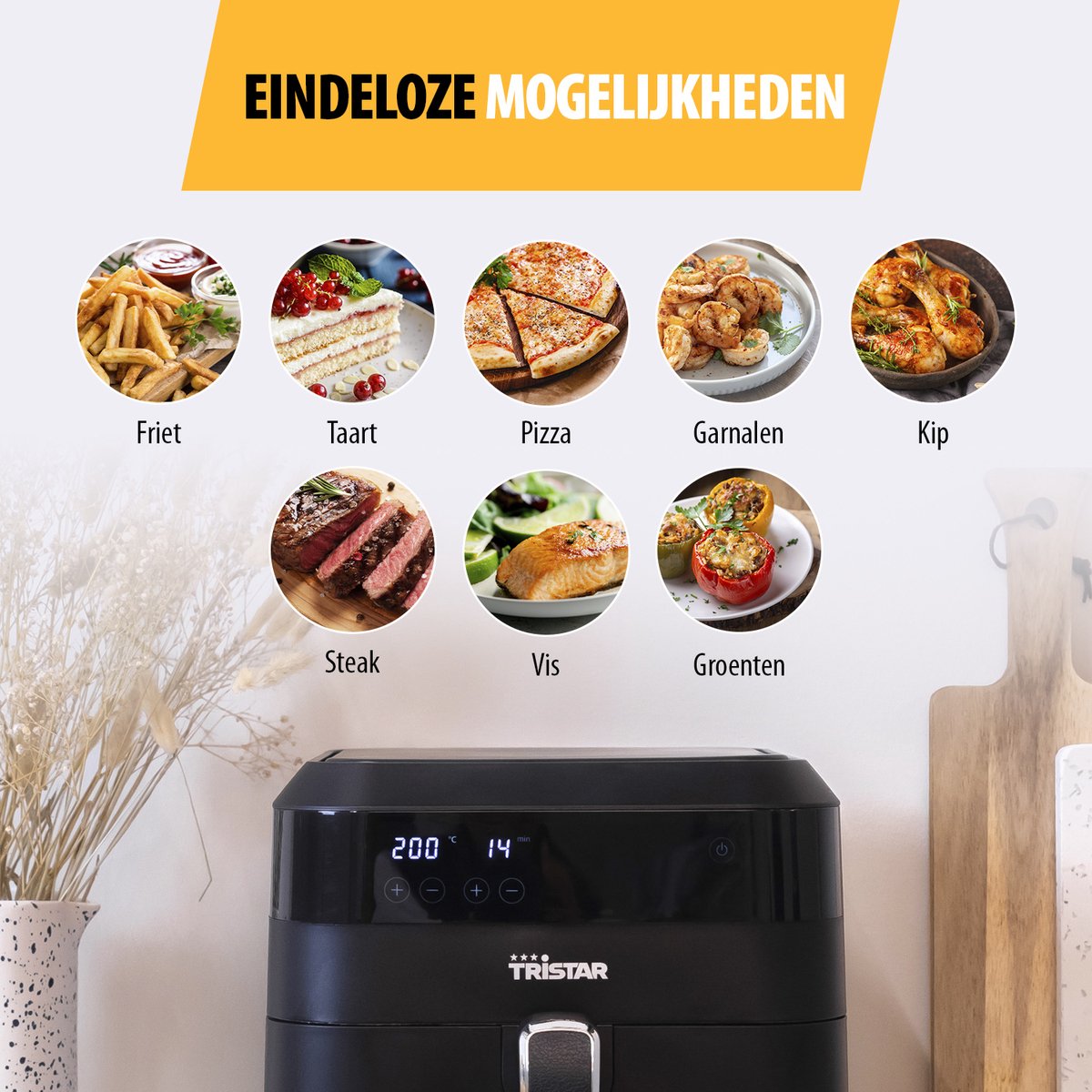 Tristar FR-6999 Airfryer Digitaal XXL 6L Zwart