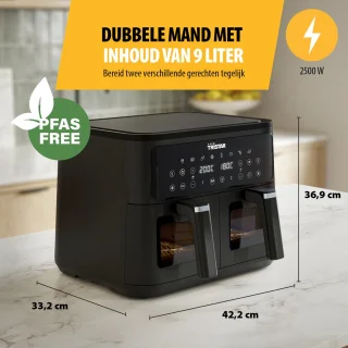 Tristar FR-9429 Dubbele Airfryer 9L Dual Mand
