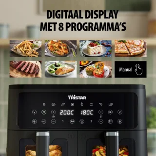 Tristar FR-9429 Dubbele Airfryer 9L Dual Mand