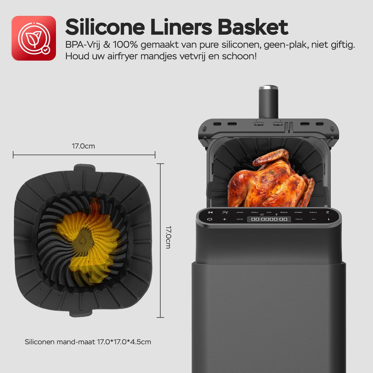Turbotronic AF-500D Dubbele Airfryer 11L Zwart