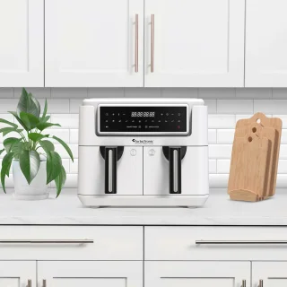 TurboTronic AF118 Dubbele Airfryer XXL 7,6L Wit