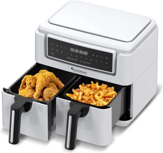 TurboTronic AF118 Dubbele Airfryer XXL 7,6L Wit