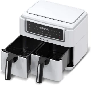 TurboTronic AF118 Dubbele Airfryer XXL 7,6L Wit