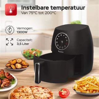 TurboTronic AF210 Digitale Airfryer 3.5L Zwart