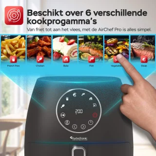 TurboTronic AF210 Digitale Airfryer 3.5L Zwart