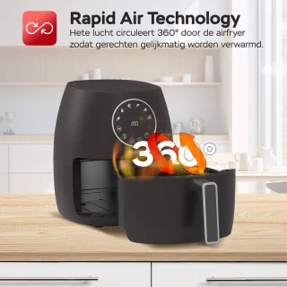 TurboTronic AF210 Digitale Airfryer 3.5L Zwart