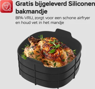 TurboTronic AF210 Digitale Airfryer 3.5L Zwart