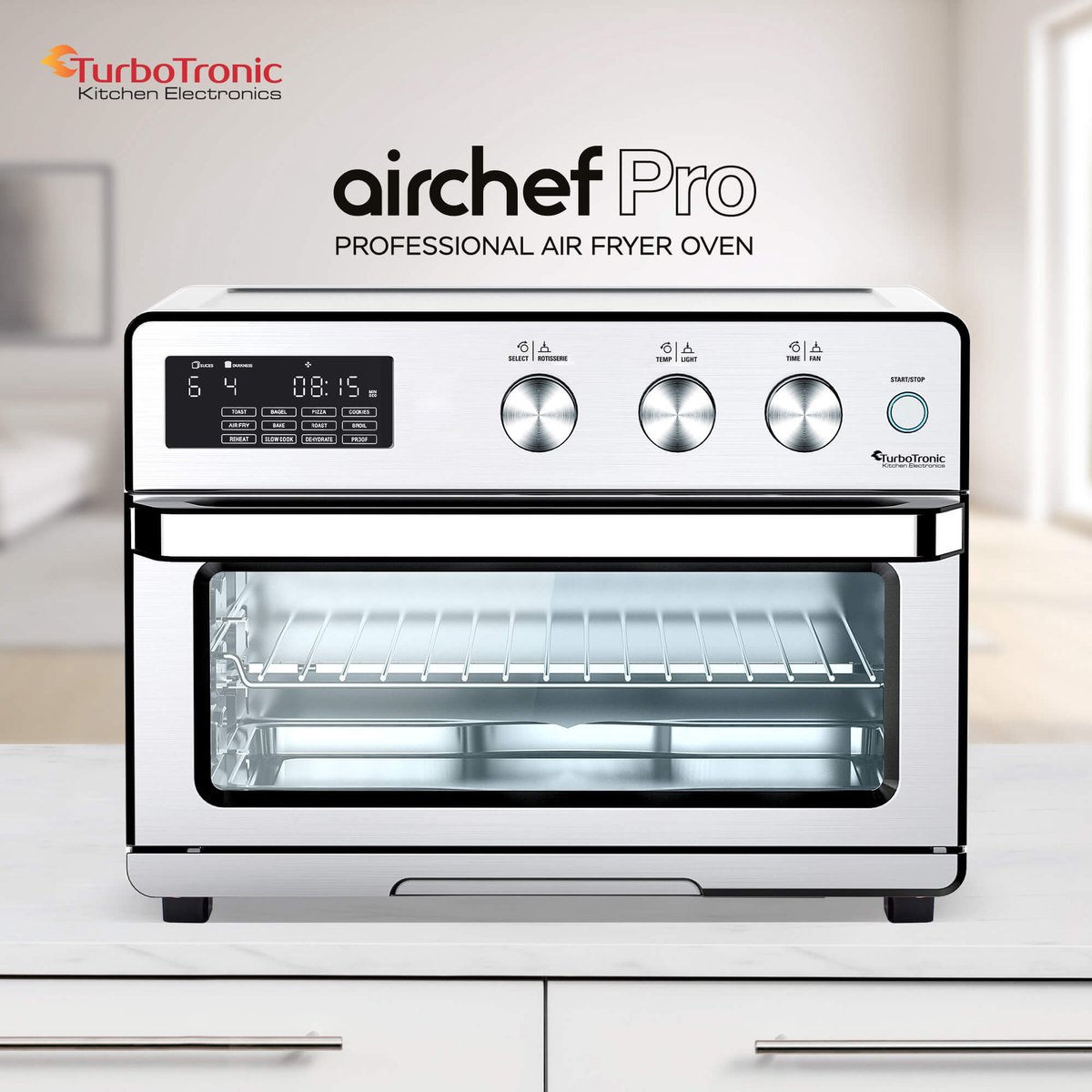 TurboTronic AF32DRD Airfryer XXL Oven 32L Zilver