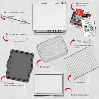 TurboTronic AF32DRD Airfryer XXL Oven 32L Zilver
