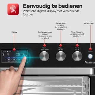 TurboTronic AF32DRD Airfryer XXL Oven Zwart
