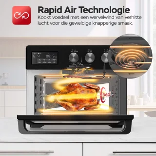 TurboTronic AF32DRD Airfryer XXL Oven Zwart