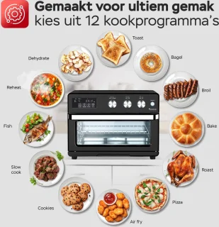TurboTronic AF32DRD Airfryer XXL Oven Zwart