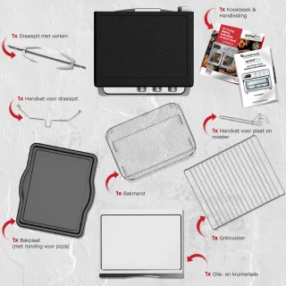 TurboTronic AF32DRD Airfryer XXL Oven Zwart