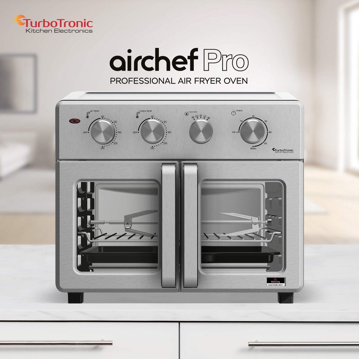Wat vinden we goed aan de TurboTronic AF32MFD Airfryer XXL Oven 32L Zilver