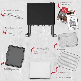 TurboTronic AF32MFD Airfryer XXL Oven Zwart