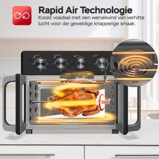 TurboTronic AF32MFD Airfryer XXL Oven Zwart