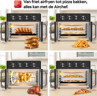 TurboTronic AF32MFD Airfryer XXL Oven Zwart