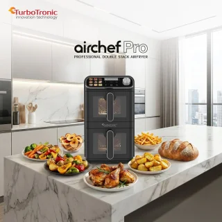 Turbotronic AF510D - Dubbele Airfryer XXL - Zwart