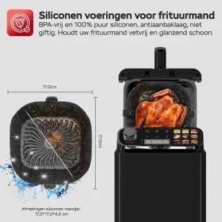 Turbotronic AF510D - Dubbele Airfryer XXL - Zwart