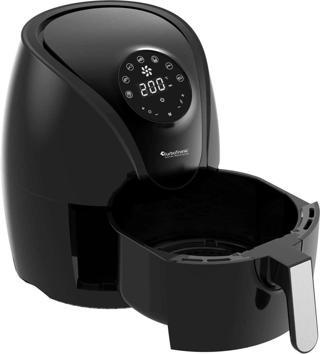 De TurboTronic AF9D Digitale Airfryer 3,5L Zwart/Zilver in één oogopslag