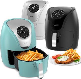 TurboTronic AF9D Digitale Airfryer 3,5L Zwart/Zilver