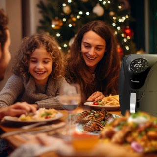 TurboTronic AF9D Digitale Airfryer 3,5L Zwart/Zilver