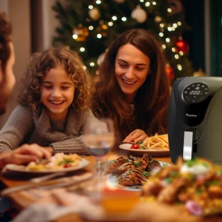 TurboTronic AF9D Digitale Airfryer 3,5L Zwart/Zilver