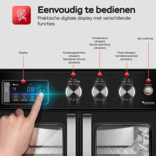 TurboTronic AFD32 Airfryer XXL en Oven Zwart 32L