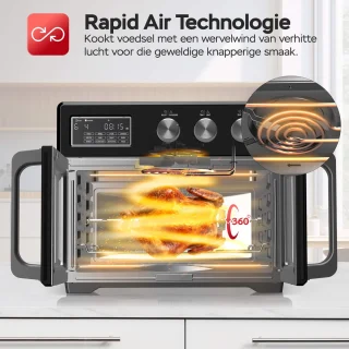 TurboTronic AFD32 Airfryer XXL en Oven Zwart 32L