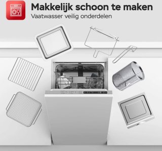 TurboTronic AFO14 XXL Airfryer en Oven Zwart