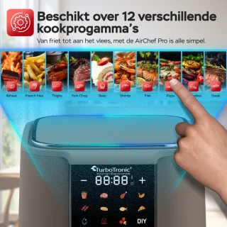 Turbotronic AirChef AF-250 XL Airfryer 6L Truffle Grey