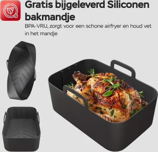 Turbotronic AirChef AF-250 XL Airfryer 6L Truffle Grey