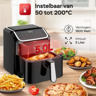 Turbotronic AirChef XL 5L Heteluchtfriteuse Zwart