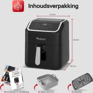 Turbotronic AirChef XL 5L Heteluchtfriteuse Zwart